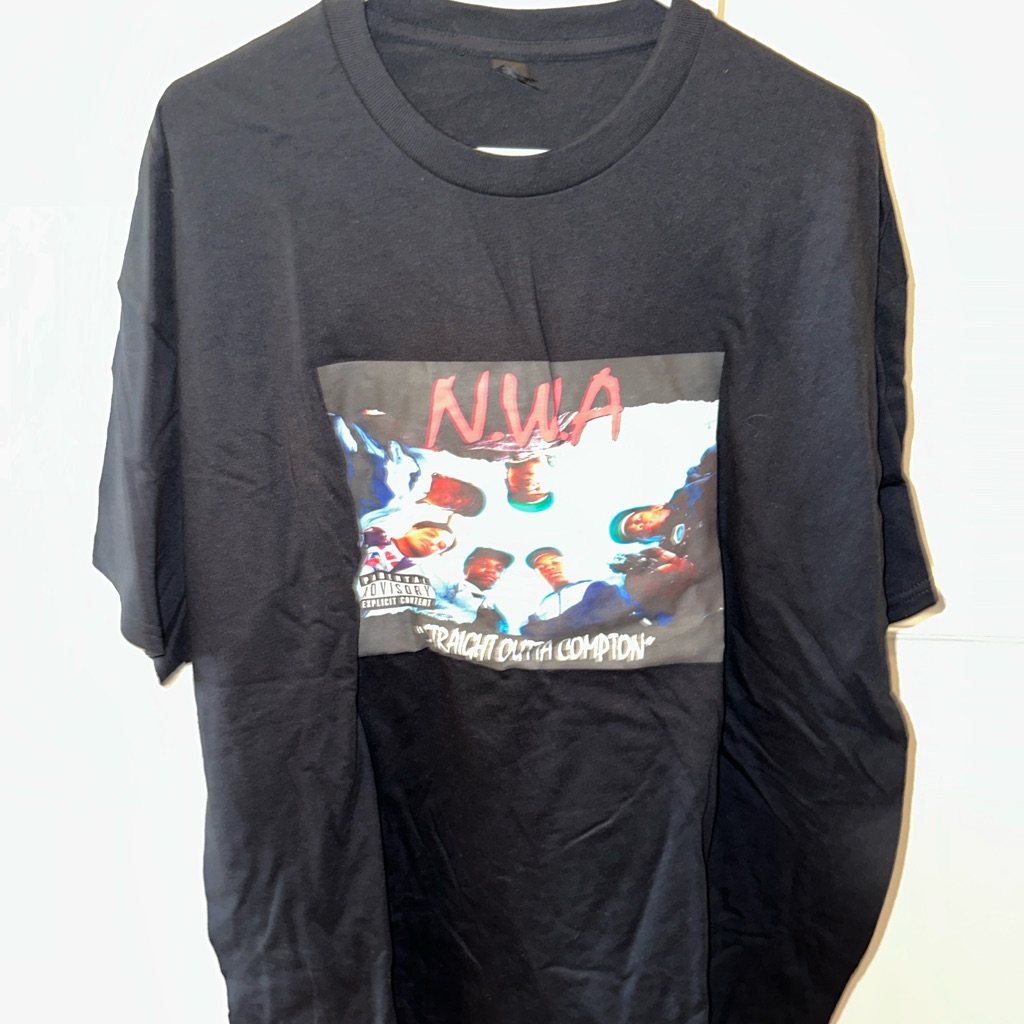 Nwa Straight Outta Compton Album Cover Black Graphic TShirt Size 2xl
